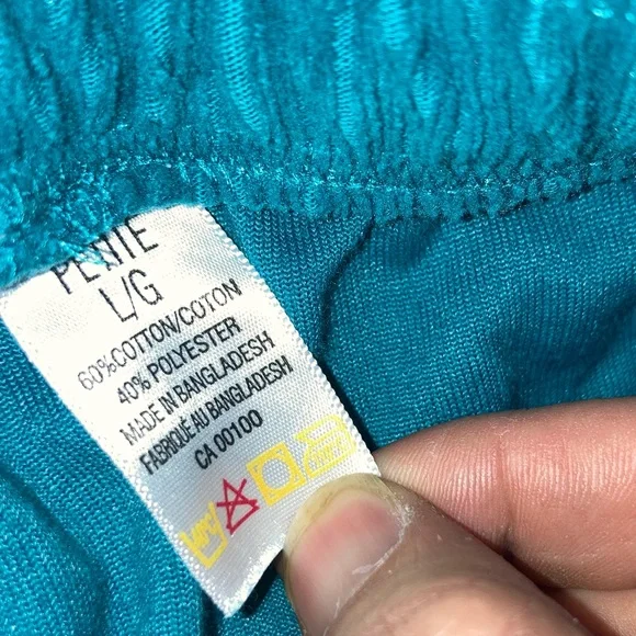 Teal Wide Leg Pants - Picture 3 of 3